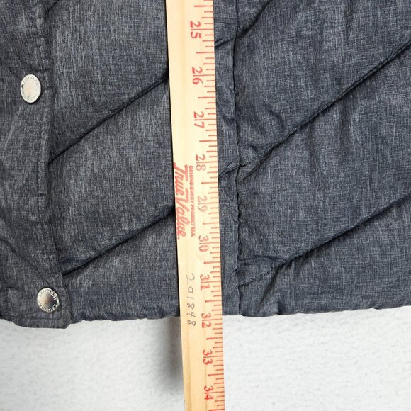 Laundry by Shelli Segal Coat Womens Small Gray Quilted Puffer Parka Full Zip - Picture 7 of 13